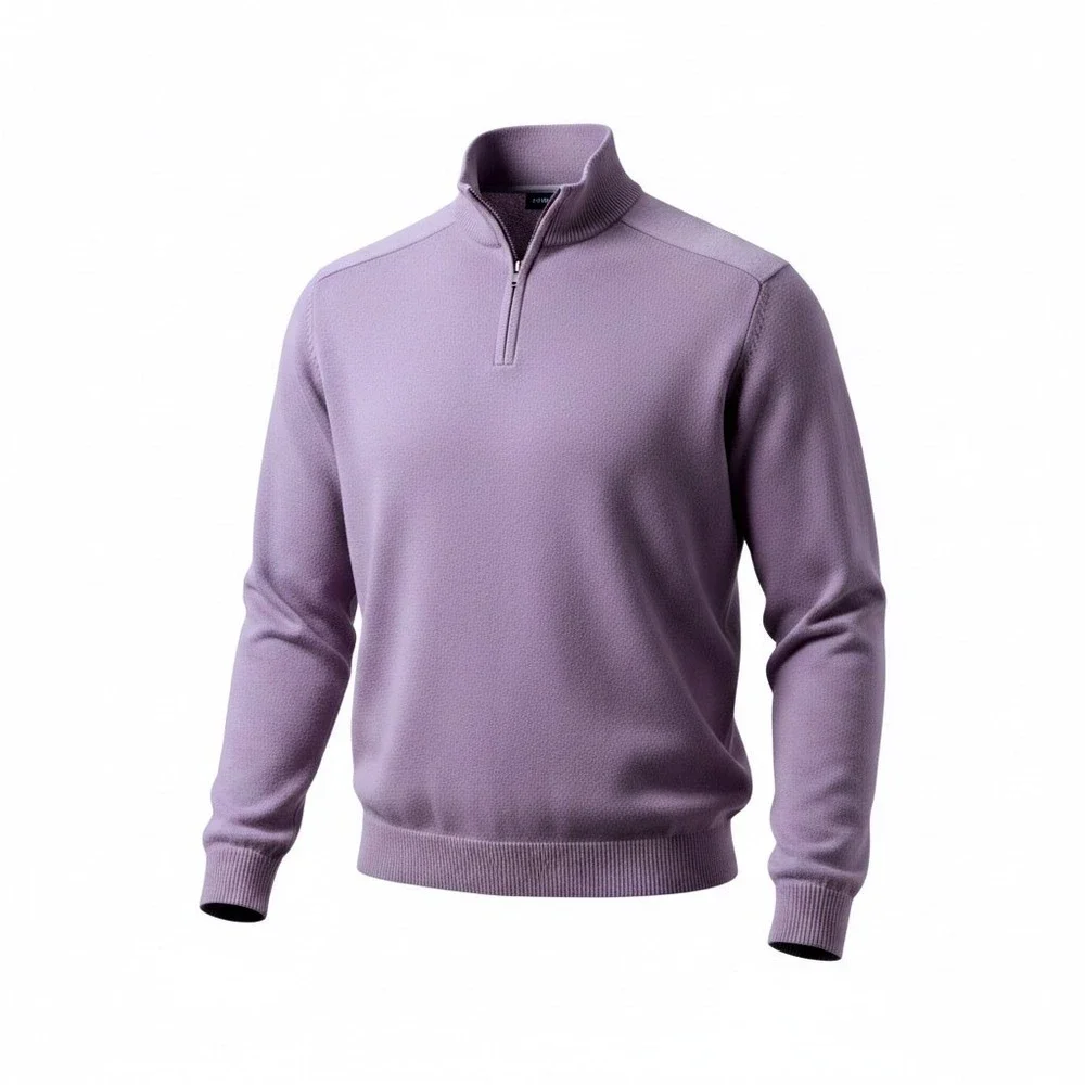 Footjoy Half Zip Sweater Men XXL Lavender Golf Pullover Wool Preppy Winter